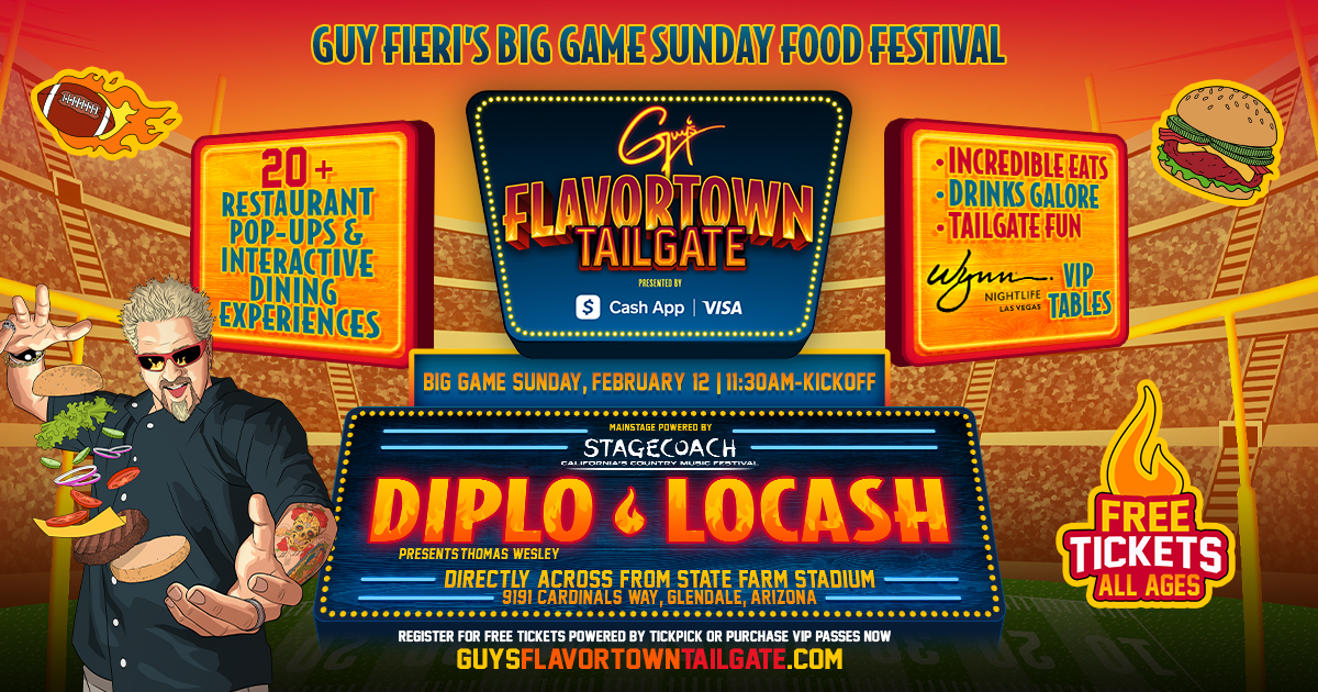 Guy Fieri Flavortown Tailgate Party - Register for a FREE Ticket